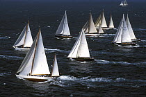 Fleet racing at Antigua Classics, 1999.