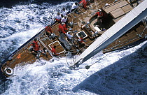 J-Class "Endeavour" racing at Antigua Classic Yacht Regatta, 2001.
