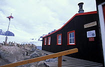 The British station that is now a post office, museum and souvenir shop in Port Lockroy, Antarctic Peninsula