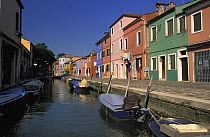 Burano, an archipelago of islands in the Venetian lagoon, Venice province, Italy, ^^^especially famous for its glass making but also for the picturesque and colourful houses.