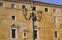 Street lamp and building, Venice, Italy.