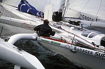 40ft trimaran "Bagages Superior" skippered by Canadian Mike Birch during the Europe 1 Star in 1992.