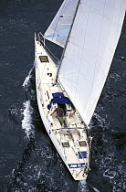 40ft monohull "Mir II" skippered by Ivan Slezic during the Europe 1 Star in 1992. ^^^ "Mir II" finished 31st in his 40ft monohull after 23d 11h 43m.