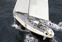 31ft monohull "New Yorker" skippered by Jacques Bouchacourt during the Europe 1 Star in 1992.