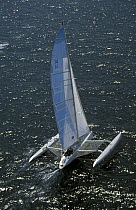 40ft multihull "MTC" skippered by and designed by Nick Bailey during the Europe 1 Star, 1988. ^^^ He finished 12th overall, crossing in 16d 17h 3m.