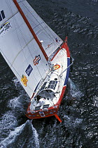 Monohull "Sill Beurre Le Gall", skippered by French sailor Roland Jourdain during the Europe 1 Star, 2000. ^^^ The monohull finished 7th, crossing the Atlantic in 15d 13h 38m.