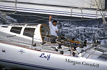60ft monohull "Enif Morgan Grenfell" skippered by British Richard Tolkien during the Ostar in 1992. ^^^ The 60 foot monohull finished 14th overall, crossing the Atlantic in 17d 16h 40m.