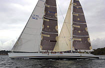 "Mari-Cha III" at the Millennium Cup Super Yacht Regatta in Auckland, New Zealand, 2003.