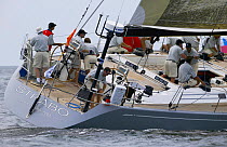 Swan 70 "Strabo" racing at a Swan American Regatta in 2003.