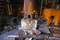 The furnace in the foundry at the abandoned whaling station in Grytviken, South Georgia.