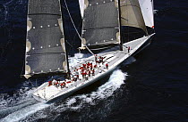 "Mari-Cha IV" under full sail at Antigua Race Week, 2004.