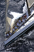 Reichel/Pugh's 80 foot sloop "Morning Glory" (ZX86), during a race off Falmouth Harbour Division A, Windward during Antigua Race Week, April 29th, 2004.
