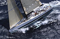 Reichel/Pugh's 80 foot sloop "Morning Glory"(ZX86) racing at Antigua Race Week, 2004.