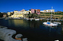 Roman harbour on the island of Ventotene, Pontine Islands, Italy.