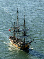 The "Bounty" replica tall ship, Sydney Harbour, Sydney, Australia.