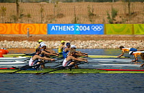 Men's double sculls heat, Olympic Games 2004, Athens, Greece. 14th August 2004.  Editorial Use Only.