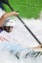 British Olympic K1 kayaker, Helen Reeves, practising at the Olympic Kayaking Centre, Olympic Games 2004, Athens, Greece.  Editorial Use Only.