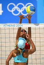 Germany v Bulgaria, Beach Volleyball, Olympic Games, Athens, Greece. 16th August 2004.  Editorial Use Only.
