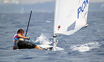 Gustavo Lima, Men's Single Handed Dinghy Laser during the fourth round, Olympic Games, Athens, Greece, 15 August 2004.  Editorial Use Only.