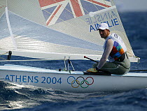 Ben Ainslie, Men's Single Handed Dinghy Finn, Olympic Games, Athens, Greece, 15 August 2004.  Editorial Use Only.