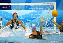 Hungary versus Canada during a water polo match at the Olympic Games, Athens, Greece, 19 August 2004.  Editorial Use Only.