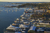 Newport waterfront looking north, Rhode Island, USA