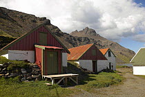 The oldest buildings at the abandoned whaling station in Grytviken, South Georgia.