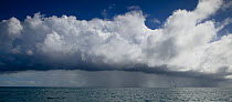 A line squall approaching Grenada during the sailing festival, Caribbean.