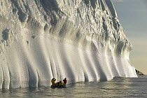 The crew of "Shaman" in the tender photographing an iceberg off the south coast of South Georgia.