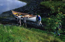 Launching at Glen Coe for the Great Glen Raid, Scotland. ^^^Rowing in the narrow stretches and sailing through the lochs, the Great Glen Raid competitors cross Scotland along the Caledonian Canal from...