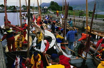 Great Glen Raid competitors prepare to enter the Caledonian Canal at Corpach, Scotland. ^^^Rowing the narrow stretches and sailing the lochs, the Great Glen Raid crosses Scotland along the Caledonian...