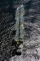 Ukranian three masted square rigged Tall Ship "Khersones", Brest 2000. Brittany, France.