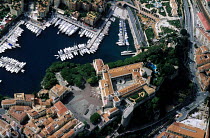 13th century Royal Palace and Fontvieille marina, Monaco.