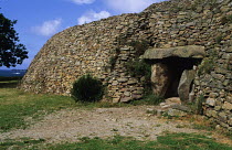 Stone age burial of Gavrinis in the Golf du Morbihan, Morbihan, Brittany, France.