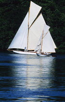 Peza and Sea Bird in 'la belle plaisance' races on the Odet River, Benodet. Brittany, France.
