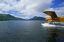 Seaplane on the surface of the water, Alaska.
