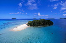 A small island with sandy beach in the Northern Vava'u island group, Tonga, South Pacific.