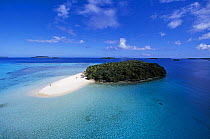 A small island with sandy beach in the Northern Vava'u island group, Tonga, South Pacific.