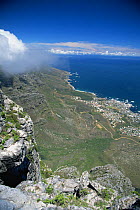 View from the top of Table Mountain, Cape Town, South Africa.
