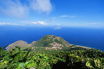 View across the Dutch island of Saba, Caribbean.