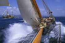 Classic yacht "Mariette" sailing during Antigua Classic Yacht Regatta, Antigua, Caribbean. Property Released (Mariette).