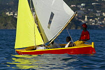 Locals sailing a traditional boat during Grenada Sailing Festival 2005, Grenada, Caribbean.