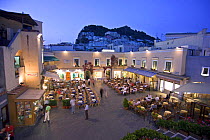 Small piazza in the village of Anacapri, Capri, Italy.