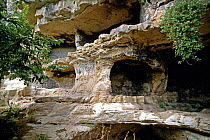 Cava D'Ispica (Ispica caves), Siracusa, Sicily. Situated between the towns of Ispica and Modica, this great fissure is about 13km Iong. It is stacked with abandoned troglodyte dwellings, small sanctua...