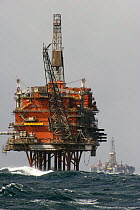 Tartan oil production platform operated by Texaco. March 2005.