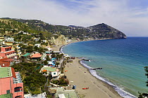 Spiaggia dei Maronti (Maronti beach) on the Mediterranean island of Ischia, Bay of Naples, Italy.