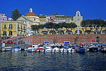 Port on the island of Ponza, Italy.