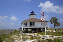 Boca Grande Lighthouse, at the southern tip of Gasparilla Island, Gasparilla Island State Park, Boca Grande, Lee County, SW Florida, USA. ^^^It was built in 1890 by the U.S. Lighthouse Service to mark...
