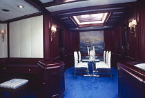 Interior of superyacht "Gloria".