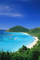 White Bay on Jost Van Dyke Island (JV Dyke), also known as Barefoot Island, British Virgin Islands (BVI).